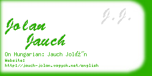 jolan jauch business card